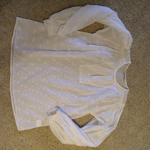 Mes Demoiselles Paris Women’s Cotton Blouse White Size 0 Embroidered Top - Picture 7 of 12